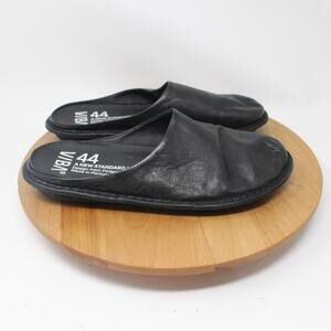 Vibae Sandals Men 11 Roma Leather Preto Mules Black Comfort Slippers Minimalist